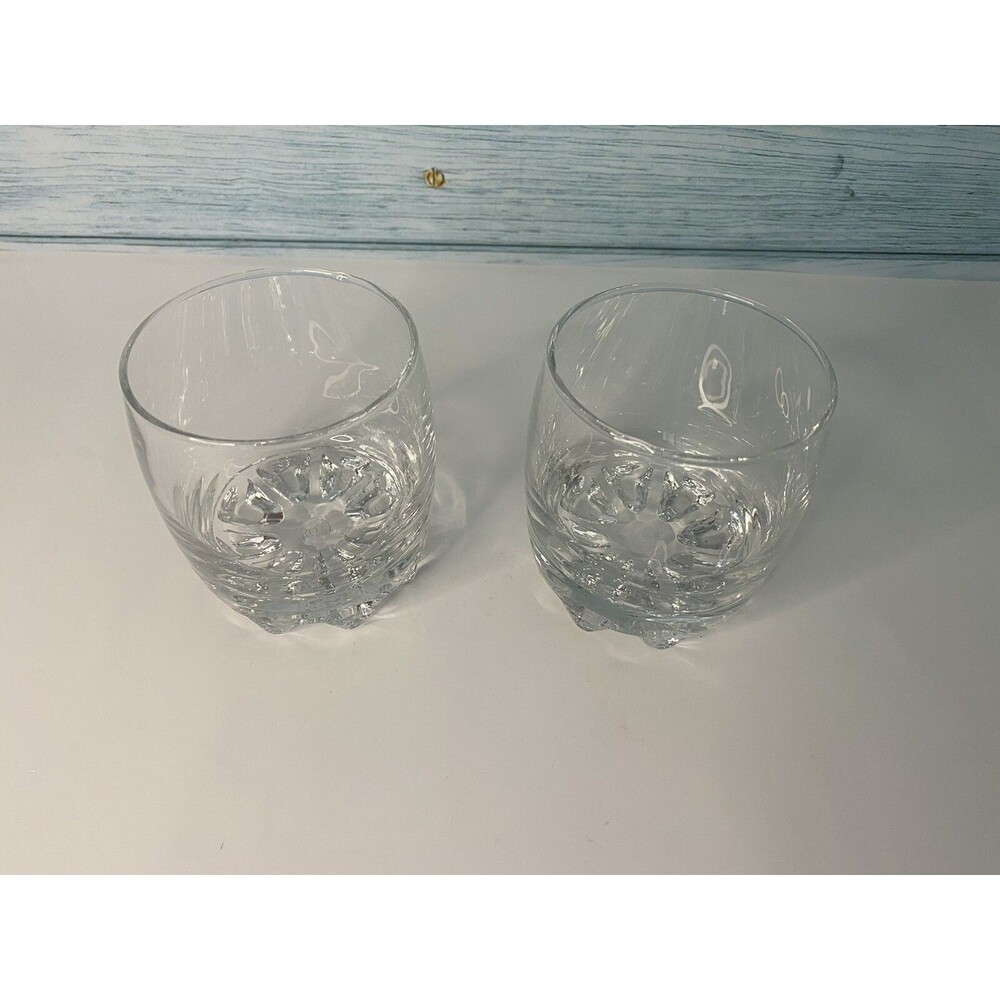 Bormioli Rocco Galassia Short Tumbler Rocks Glasses Italy 3.5” Tall - Set of 2